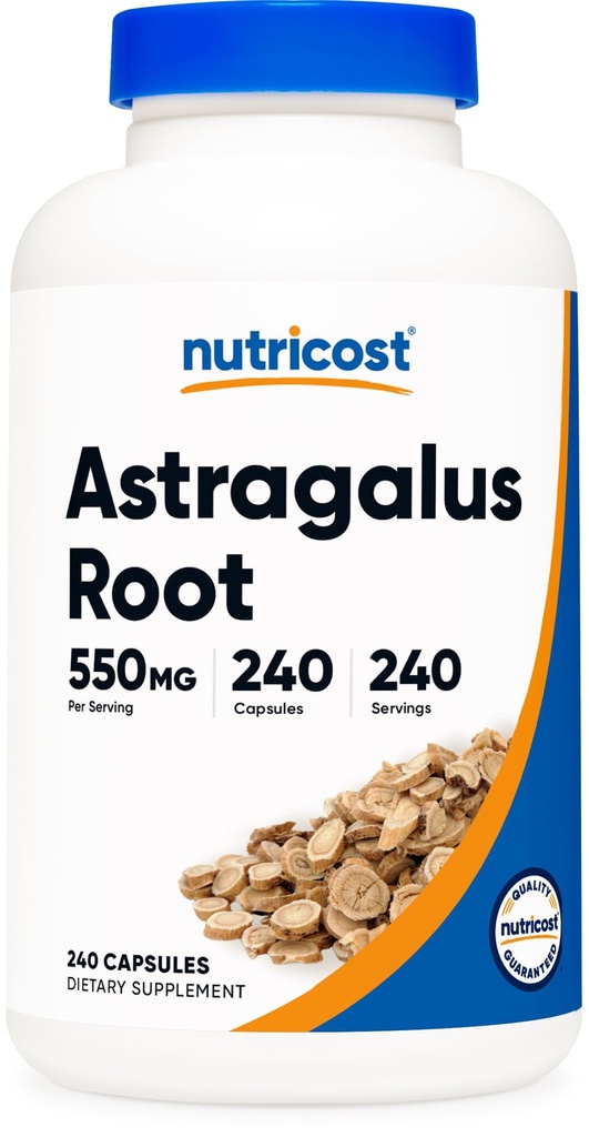 Nutricost Astragalus Kapseln 550mg, 240 vegetarische Kapseln - Nicht-GMO und Glutenfrei