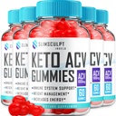 (5 Pack) Slimsculpt Keto ACV Weight Loss Gummies - Advanced Formula Slim Sculpt Keto plus ACV Gummies Apple Cider Vinegar Keto Slimsculpt ACV Gummies Dietary Supplement Reviews Men Women (300 Gummies)