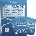 TheraICE Lidocaine Patchs Plus Mentol – Force maximale Hot & ICY Relief froid pour douleurs au dos, au cou et aux épaules – 4% Lidocaine + 1% Mentol, Grande Taille (7 Nombre)