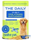 Native Pet Dog Vitamine & Supplements - 11-in-1 Multivitamin Pulver für Hunde Lebensmittel Topper - Collagen, Glucosamin, Probiotics, Omega & More- Unterstützt gesundes Gut, Mobilität & Gesamtgesundheit -30 Scoops