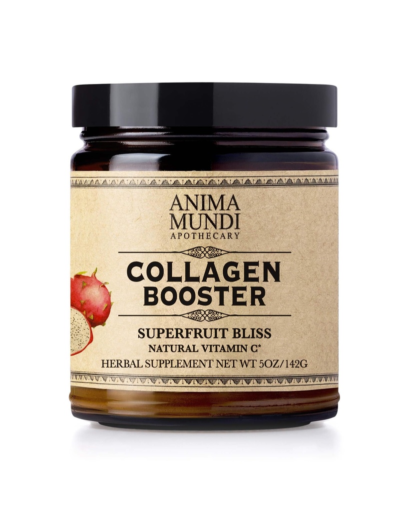 Anima Mundi Apothecary Vegan Collagen Booster Powder, Superfruit Bliss - Beauty-Ergänzung für Haut, Haar & Nails - Collagen Support Powder für Glowing Skin - Easy Drink Mix-in (5oz)