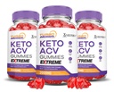 (3 Pack) Turbo Ripped Keto ACV Gummies Extreme 2000MG Turbo Ripped Keto Gummies Apfel Apfelessig Formuliert mit Granatapfelsaft Pulver B12 Vegan Non GMO 180 Gummys
