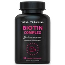 Biotin Complex Pillen - mit Hyaluronsäure, MSM, Kollagen und Vitamin C - Ergänzung für Haar, Haut und Nägel - 60 Kapseln