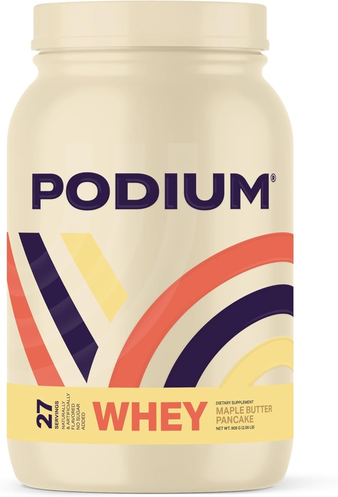 Podium Nutrition, Whey Protein Powder, Maple Butter Pancake, 27 Servierungen, 25g Whey Protein Per Serving, Glutenfrei, Sojafrei