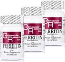 Cardiovascular Research Ferritin Eisen Ergänzung für Frauen und Männer 5 mg 180 Kapseln - 3 Flaschen Bundle