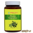 HERBAL HILLS Neem Kapseln 120 Vegie Kapseln Neem Blatt Azadirachta Indica 700 mg Pulver und Extrakt Mischung in einer Kapsel