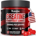 Gommies monohydratées de créatine pour les hommes et les femmes, sans sucre Gommies de créatine Vegan 5g pour la force musculaire, stimuler l'énergie, les suppléments de préentraînement, Boost Focus & Endurance (120 comte)- Berry mixte