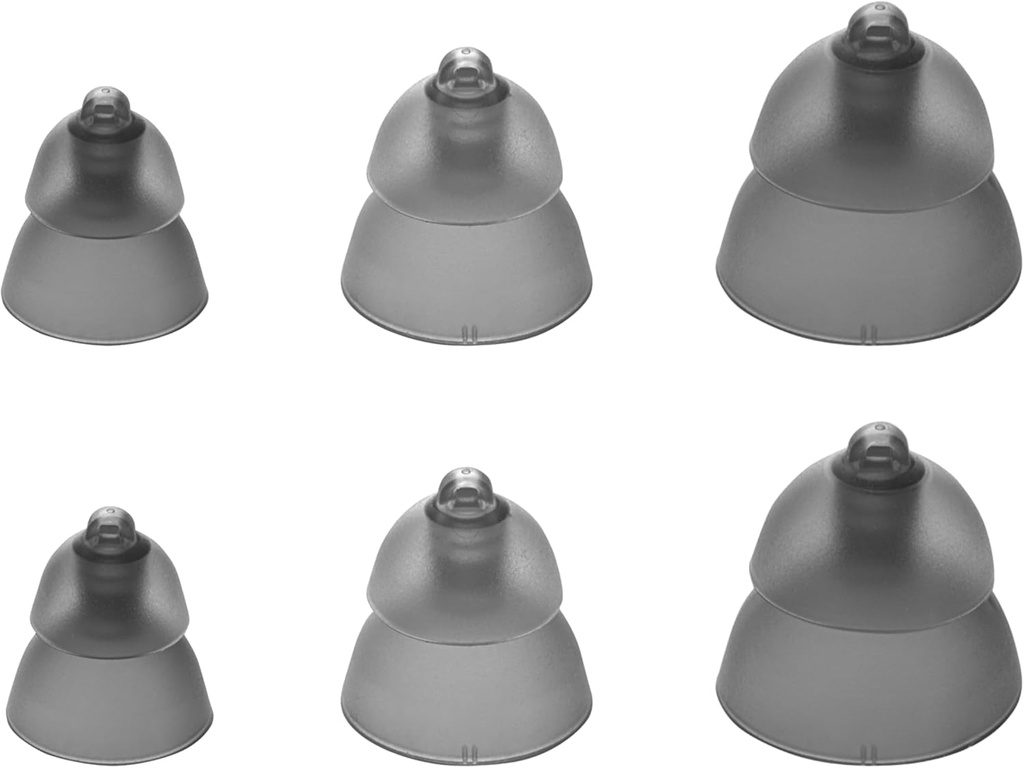 Ensemble mixte Phonak Power Smokey Dome Small-Medium-Large Domes, Remplacement par Sonova, Domes d'aide auditive Tous les récepteurs -1 Pack/6 Domes Total
