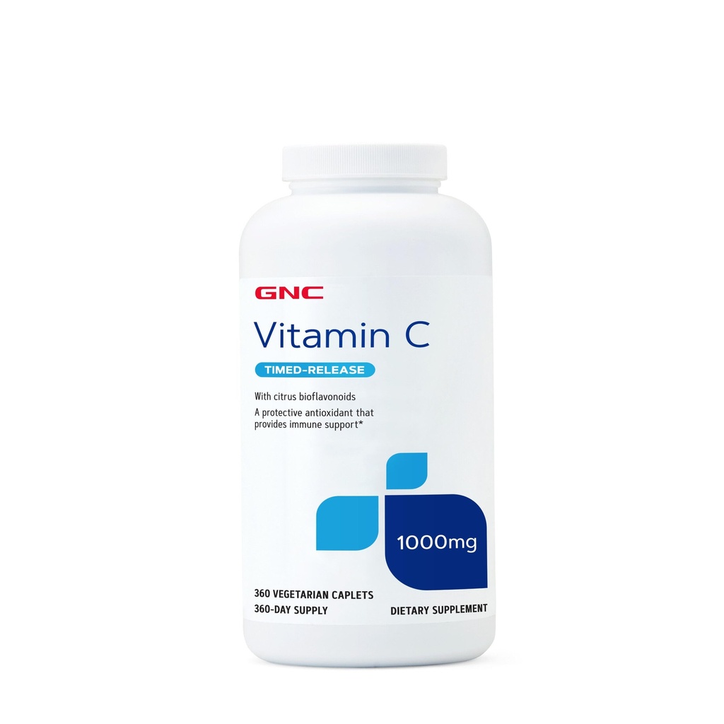 GNC Vitamin C 1000mg Supplement, rechtzeitige Veröffentlichung, liefert Immununterstützung, 360 Portionen