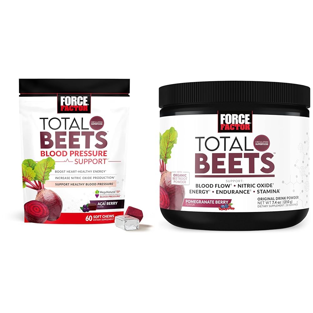 Kraftfaktor Gesamte Beets Blutdruckunterstützung Ergänzungen mit Rübenpulver & Gesamte Beets Getränke Mix Superfood Pulver mit Nitrate zur Unterstützung der Zirkulation