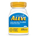Aleve Pain Reliever & Fever Reducer Naproxen Caplets de sodium, soulagement de la douleur corporelle, 270 Compte