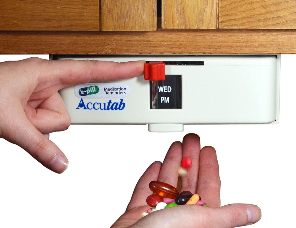 Distributeur hebdomadaire de pilules e-Pill Accutab - Grande capacité, 3 fois par jour Organisateur de pilules