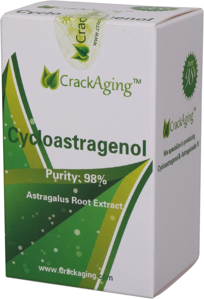 Crackaging Super-Absorption Cycloastragenol 98% Anti-Aging Supplement | Telomere Nutritional 10mg 60 Veggie Kapseln in 2 Flaschen