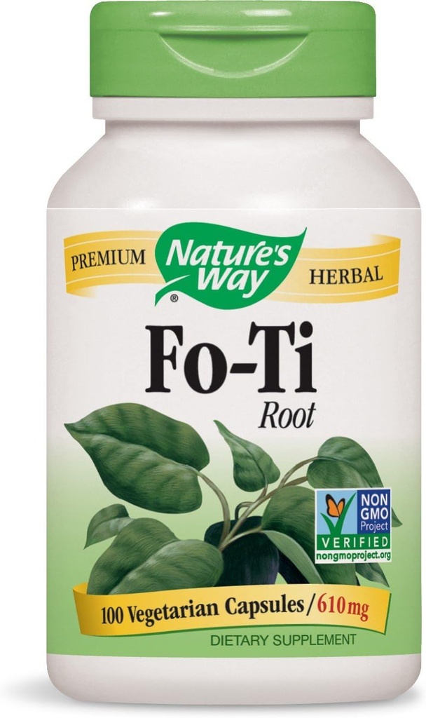 Nature's Way Fo-Ti Root 610 mg, 100 Vegetarische Kapseln, Packung von 2