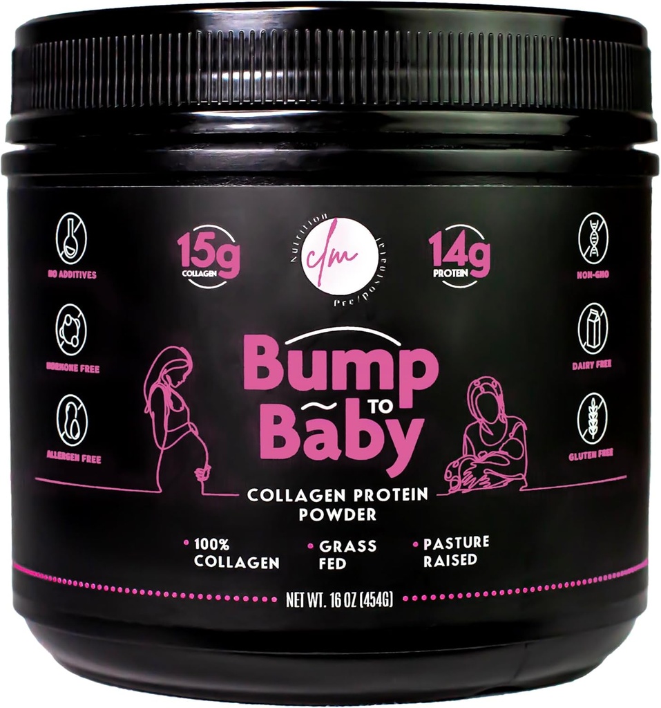Schwangerschaft, Postnatal & Postpartum Protein Pulver für Frauen, Grassfed Collagen, Non-GMO, Dairy-Free, Gluten-Free, 16 Oz