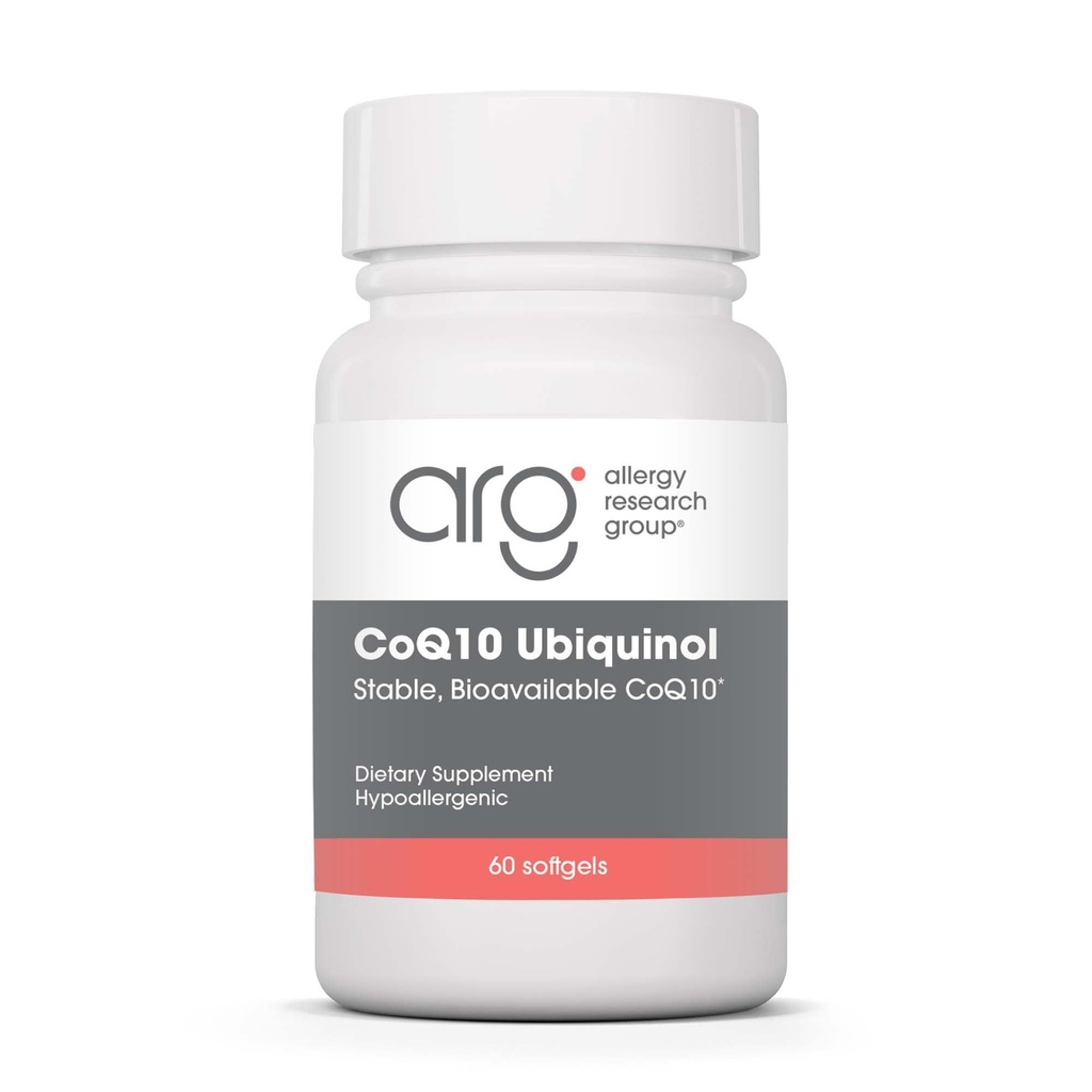 Allergy Research Group CoQH-CF Ubiquinol 100mg Supplement - Un-Oxidized CoQ10, unterstützt Herz-Kreislauf-Gesundheit, Immunsystem-Unterstützung, Stabil, Bioverfügbar, Softgels - 60 Count