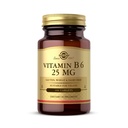 Solgar Vitamin B6 25 mg, 100 Tabletten - Unterstützt Energie Metabolismus, Herz-Gesundes Nervensystem - B Complex Supplement - Vegan, Glutenfrei, Dairy Free, Kosher - 100 Servierungen