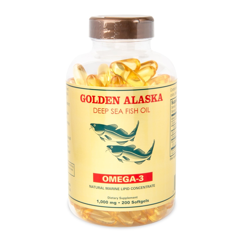 Omega 3 Alaska Tiefsee Fischöl 1000mg 200 Softgels