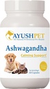 Ayush Pet Ashwagandha Kapseln für Hunde & Katzen - Organic Ashwagandha Root Extract for Calm and Daily Balance, Adaptogenic Wellness Supplement für Haustiere, 500mg Per Capsule - 120 Count