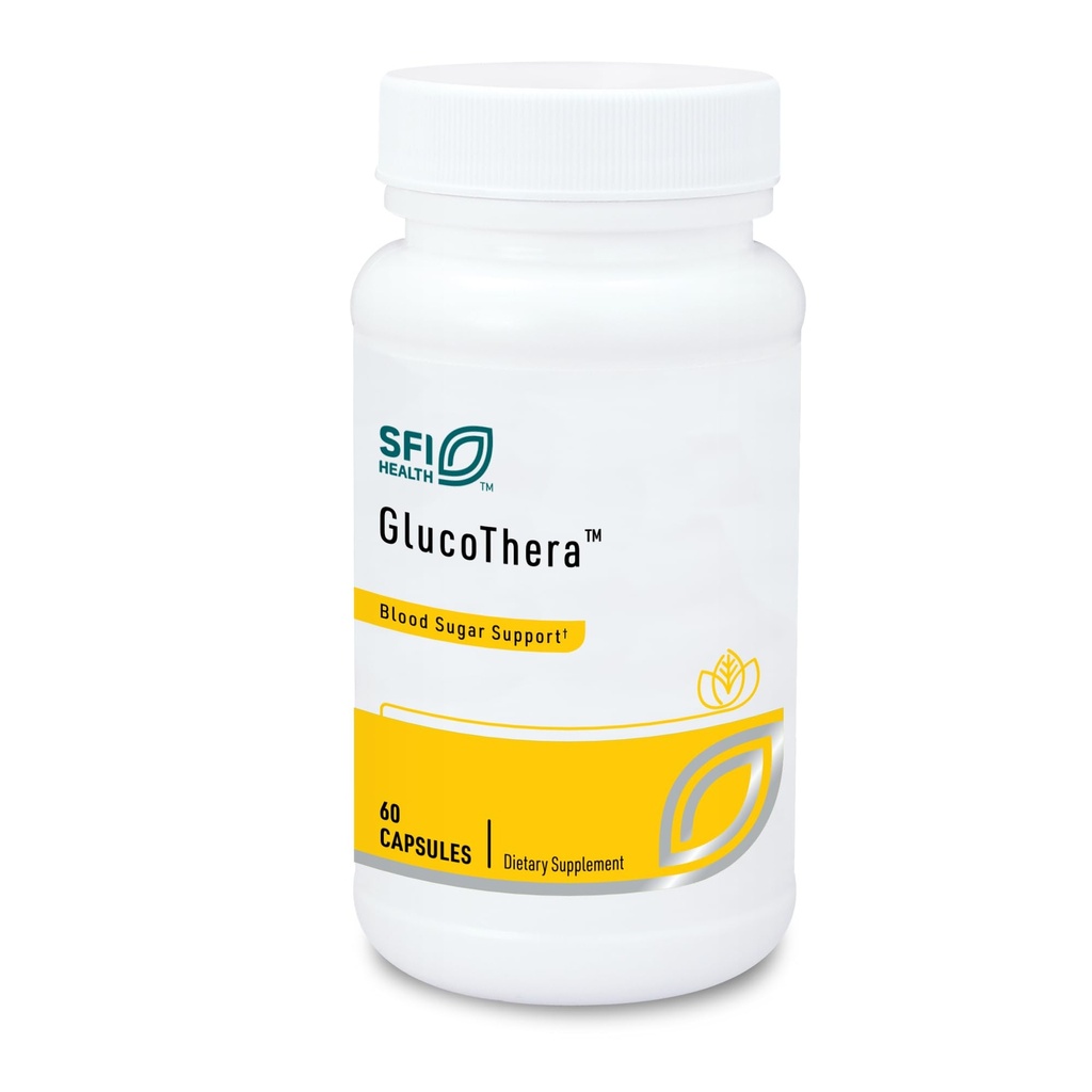Klaire Labs SFI Health GlucoThera - Hypoallergenic Chromium Complex with Alpha-Lipoic Acid, Banaba Extract & Vanadium (60 Capsules)