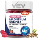VEV Magnesium Complex DeepCalm 14-in-1 Gummis – mit Ashwagandha, L-Theanin, D3 & Zink – Cortisol Ergänzungen für Frauen – 90 Kein Hinzugefügt Zucker Vegan Magnesium Glycinate Complex Gummies