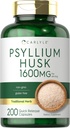 Carlyle Psyllium Husk Kapseln 1600mg | 200 Count | High Potency Fiber Supplement | Non-GMO, Glutenfrei