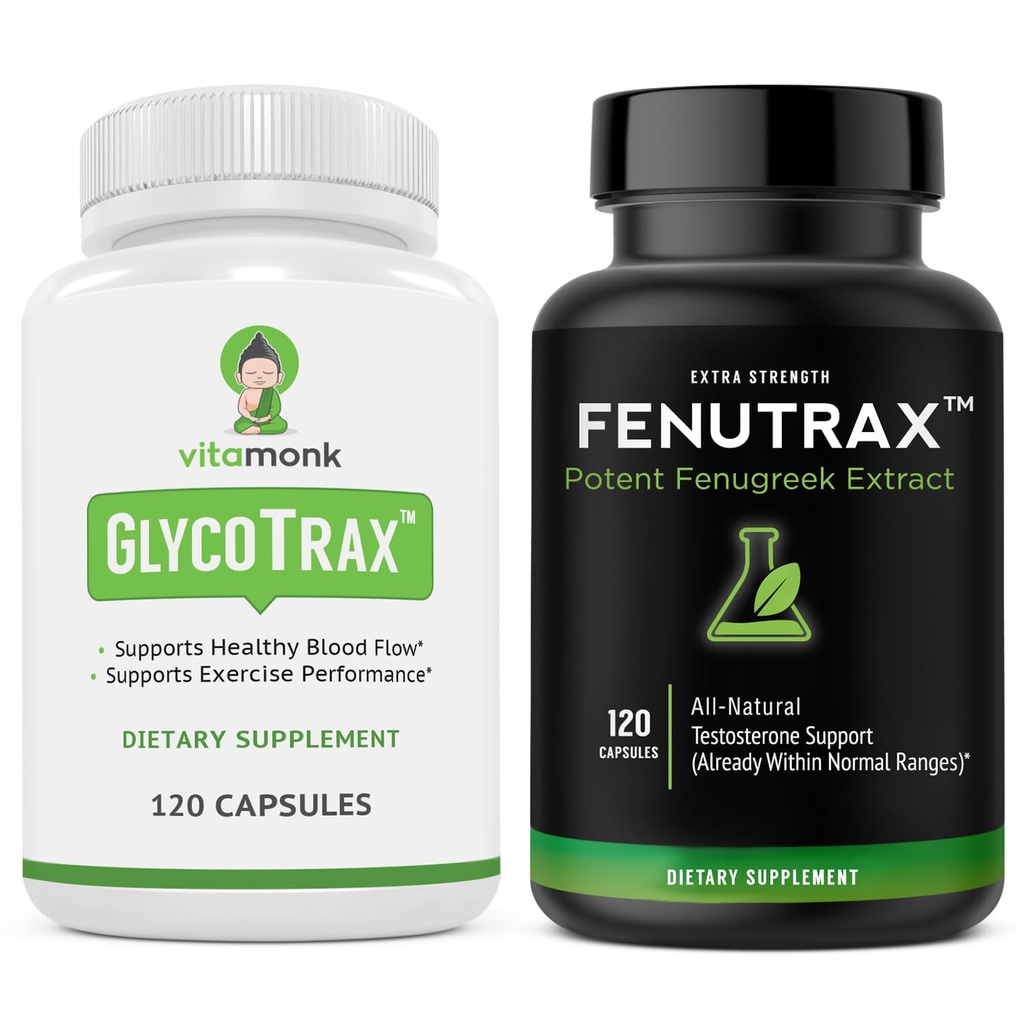 VitaMonk Fenugreek Seed Extract & GPLC - Supports Circulation and Healthy Testosterone Levels