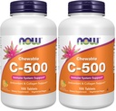 JETZT Ergänzungen, Vitamin C-500, Antioxidantienschutz*, Orangensaft Geschmack, 100 Kaubare Lozenges (Pack von 2)