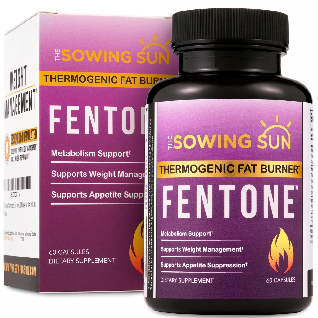 Fentone Thermogenic Fat Burner Energy Booster, Appetit Suppressant, Klinisch studierte Gewichtsverlust, Fettverbrennung, Phenylethylamin HCl, L-Carnitin, Ketone - 60 Diätpillen (1)