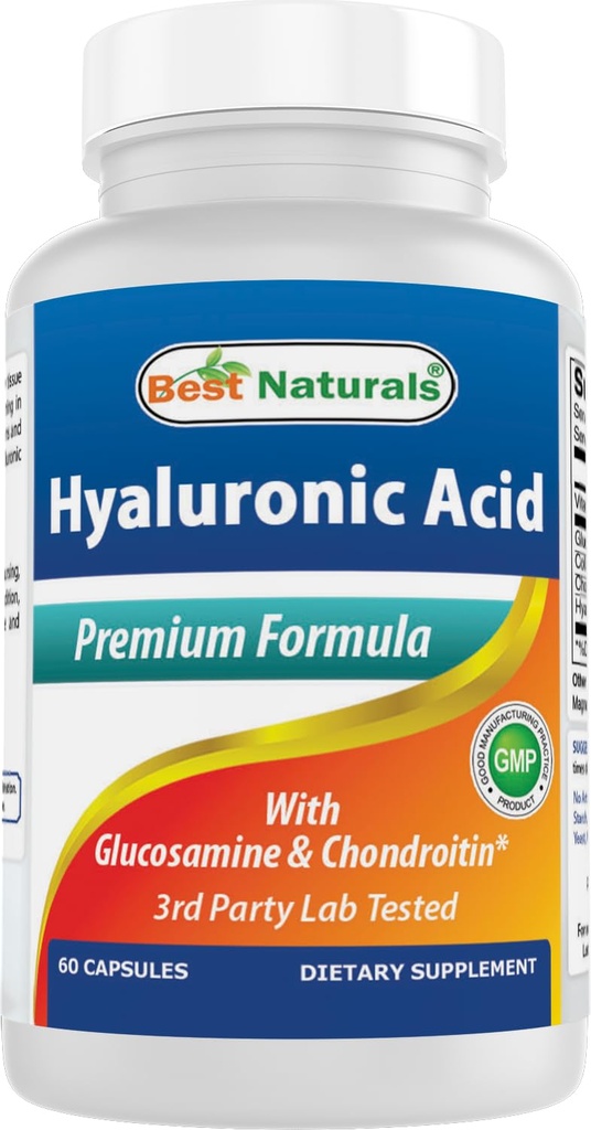 Meilleur Acid Hyaluronique Naturals 100 mg 60 Capsules - Soutenir les articulations saines et la peau jeune