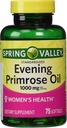 Huile de Primrose du soir Supplément alimentaire pour femmes Softgels, 1000 mg, 75 Compte