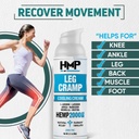 Leg Cramp Support 2000mg Hanfcreme Maximale Stärke Relief für Beine Kalb, Knie, Fuß w Magnesium Arginine Lavender Menthol Made in USA Natürliche Formel 2.1oz