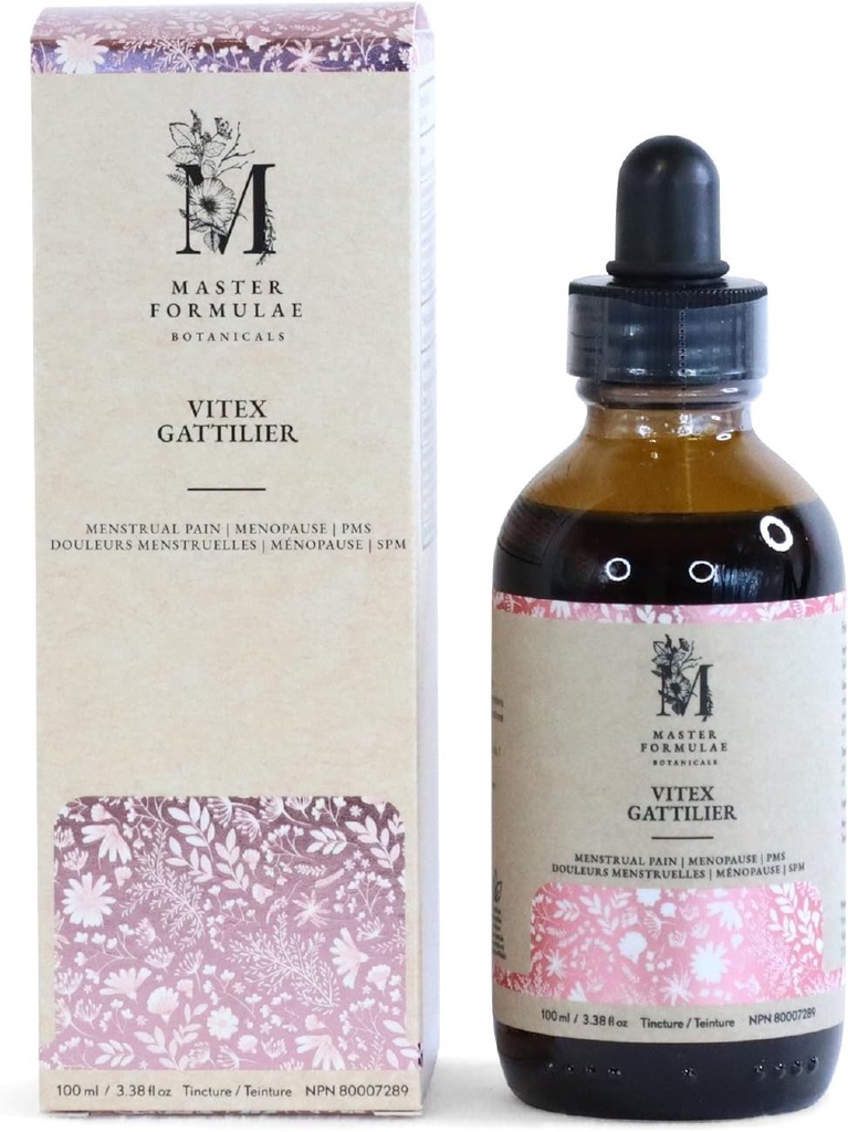 Master Formulae Vitex Chasteberry Kräuter-Tinktur | Extra Stärke, Höhere Bioverfügbarkeit als Pillen | PMS, Menstrual Cramps, Kopfschmerzen, Bloating, Frauen Hormon Balance | 100mL