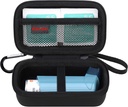 Elonbo Asthma Inhaler Carrying Case, Travel Organize Halter Tasche für Ventolin Inhaler, Extra Innen Mesh Tasche Passt Asthma Mediction, Black+Inside Black (CASE NUR! Inhalator Medizin Nicht enthalten)