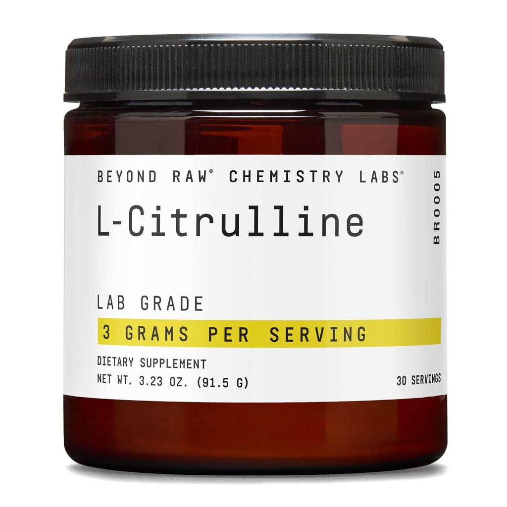 BEYOND RAW Chemie Labs L-Citrulline Pulver, unterstützt Spitzenleistung, 30 Portionen
