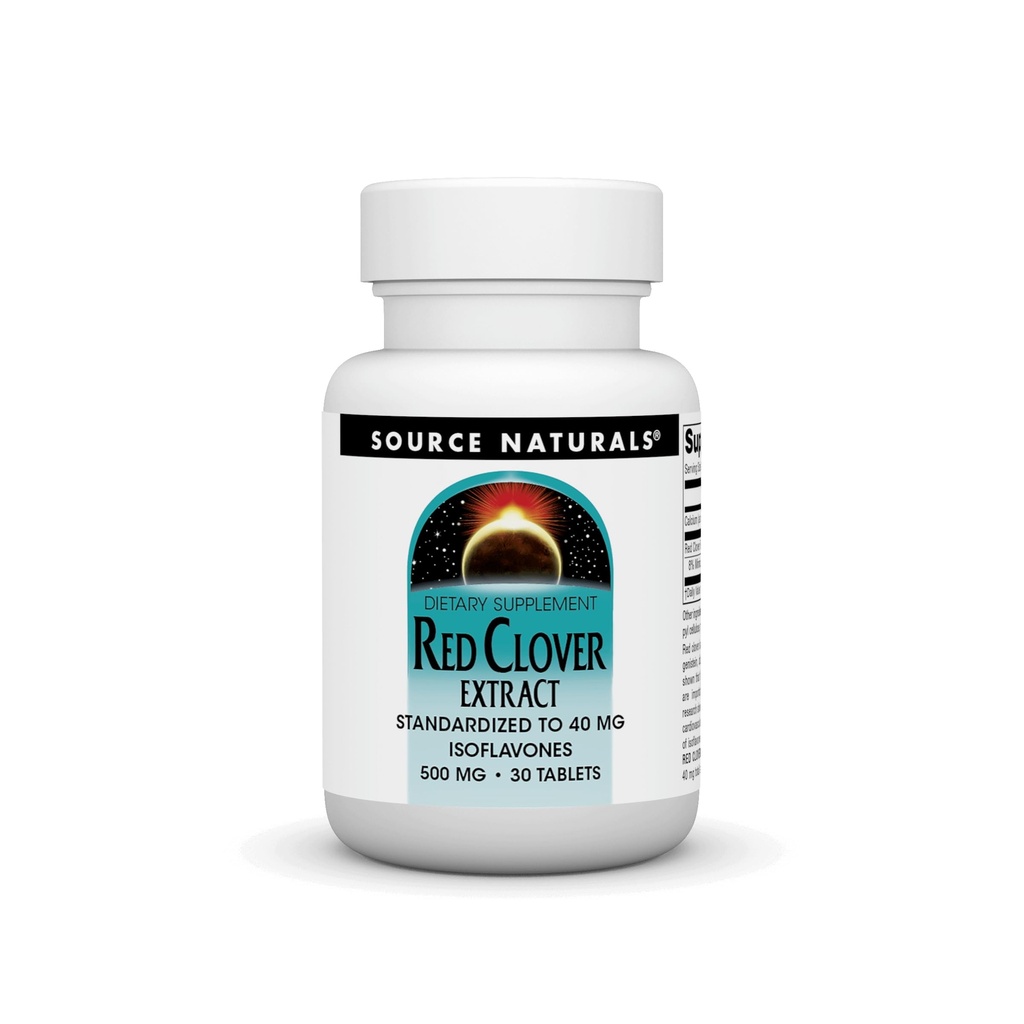 Source Naturals Extrait de trèfle rouge, Comprimé de 500 Mg, 30 Nombre