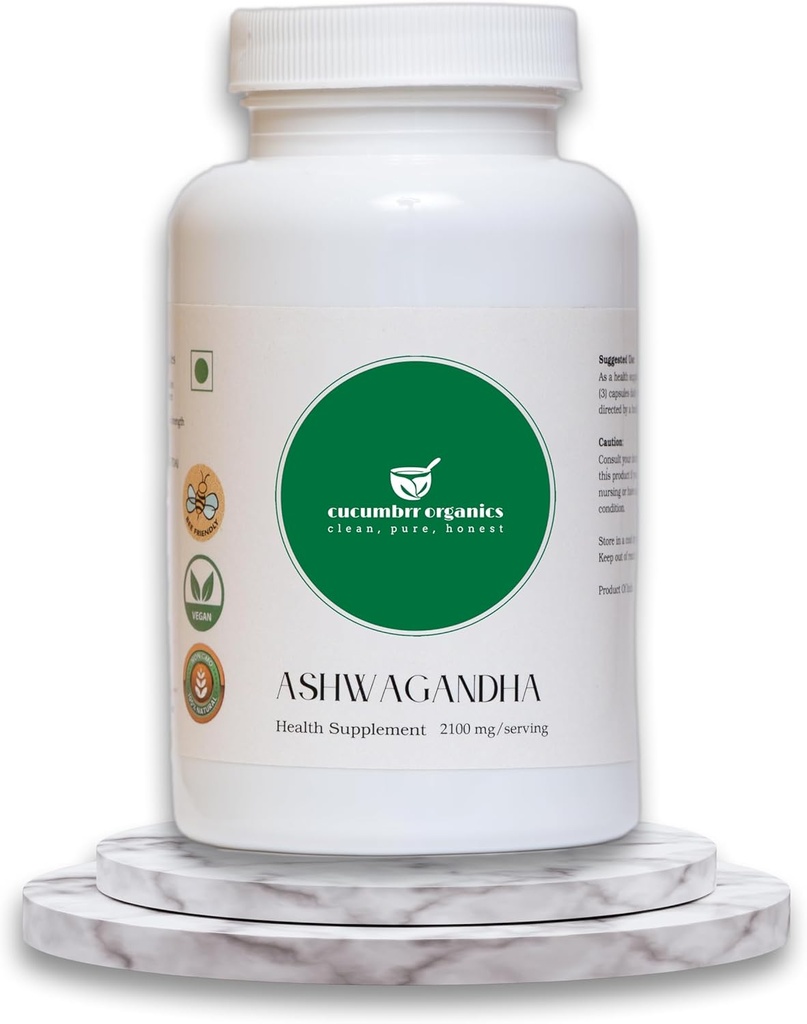Ashwagandha Root Extract Supplement - 100 Kapseln, 600mg pro Servieren, Organic, Vegan, Non-GMO, Glutenfrei, Stress Relief & Immununterstützung