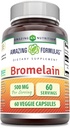 Erstaunliche Formeln Bromelain 500mg 2400 GDU, 60 Veggie Kapseln | Non-GMO | Gluten Free | Made in USA | Ideal für Vegetarier