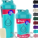 2 PACK, 28 oz & 20 oz Shaker Bottles mit leistungsstarken Draht Whisks für Proteinmischungen | Leakproof Blender Shaker Bottle Pack | BPA-Free & Geschirrspüler Safe | Shaker Bottle | Shaker Cups für Shaker