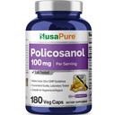 NusaPure Policosanol 100mg 180 Veggie Kapseln (Vegan, Non-GMO)
