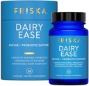FRISKA Dairy Ease | Verdauungsenzyme und Probiotika Ergänzung | Fördert bessere Verdauung | Natürliche Lactose Intoleranz Relief & Unterstützung | 30 Kapseln