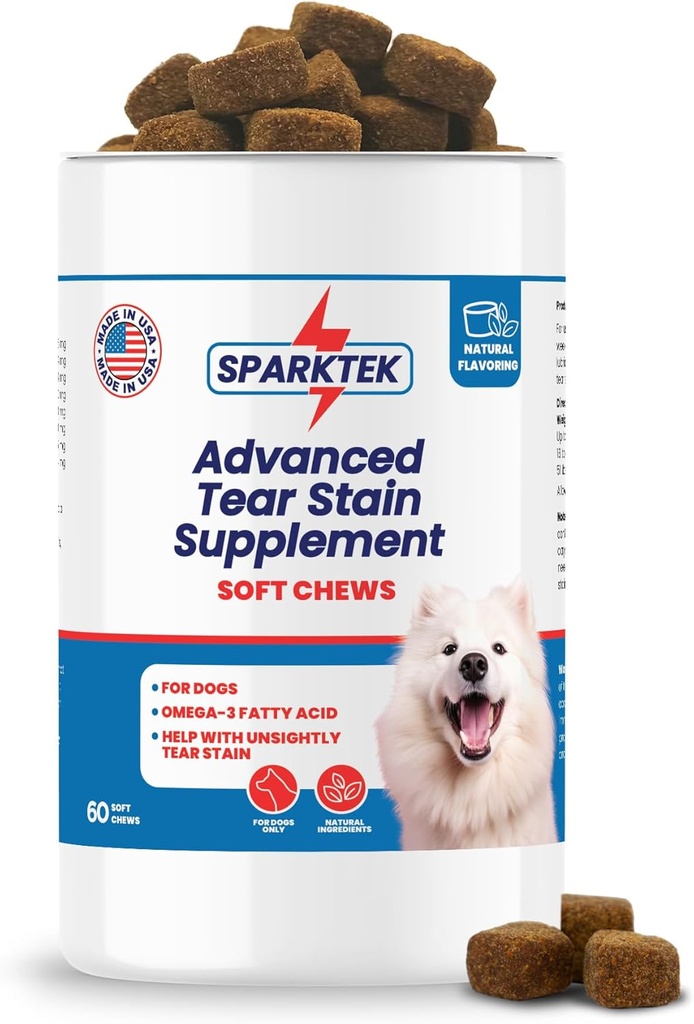 Tear Stain Weiche Kaue Unterstützt Hunde Augenpflege Verbessert mit Lutein Omega-6 Omega-3 Cranberry Extrakt hilft beseitigen Tear Stains Schmiert Augen und unterstützt Immunsystem von Allergien