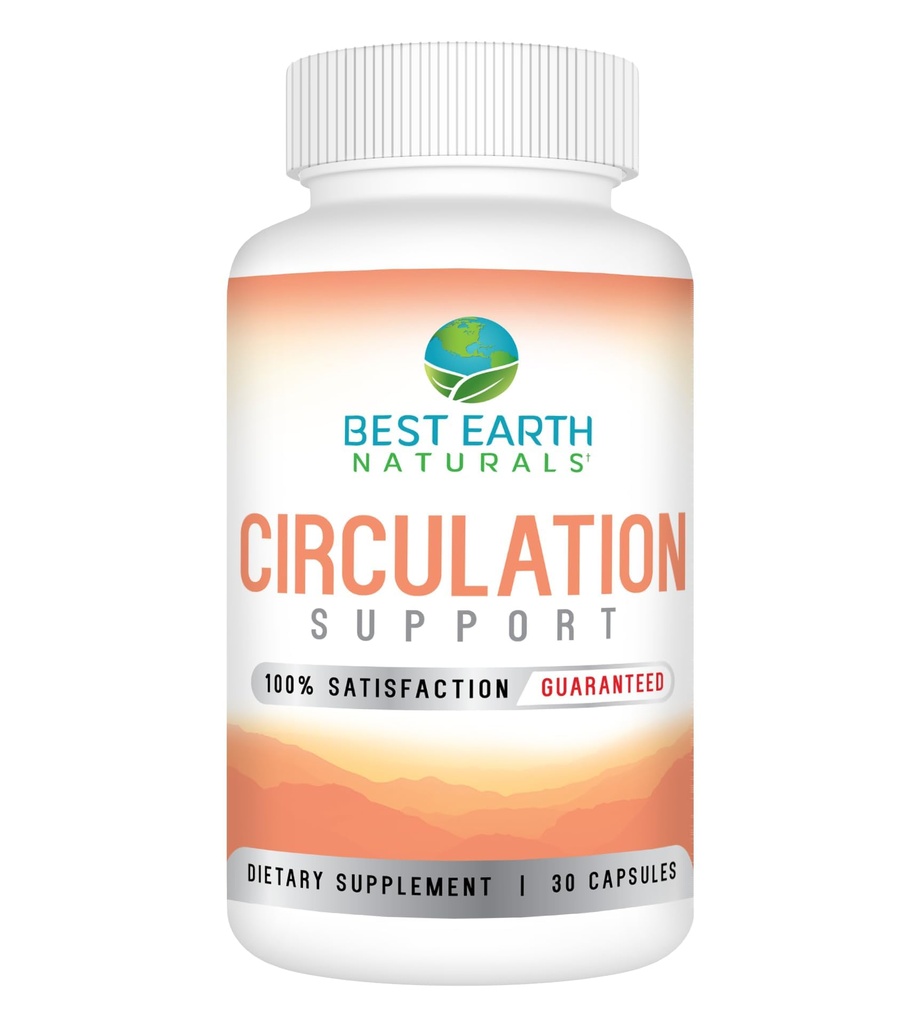 Best Earth Naturals Zirkulationsergänzung - Balanced Formula for Optimal Circulatory Support - 30 Kapseln (30-Day Supply)