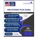 Live To Shine Mélatonine Patches pour dormir - Plus GABA pour calmer les cerveaux occupés rapide - Combo parfait pour les hommes et les femmes - libération lente - 30 Patches - États-Unis Made