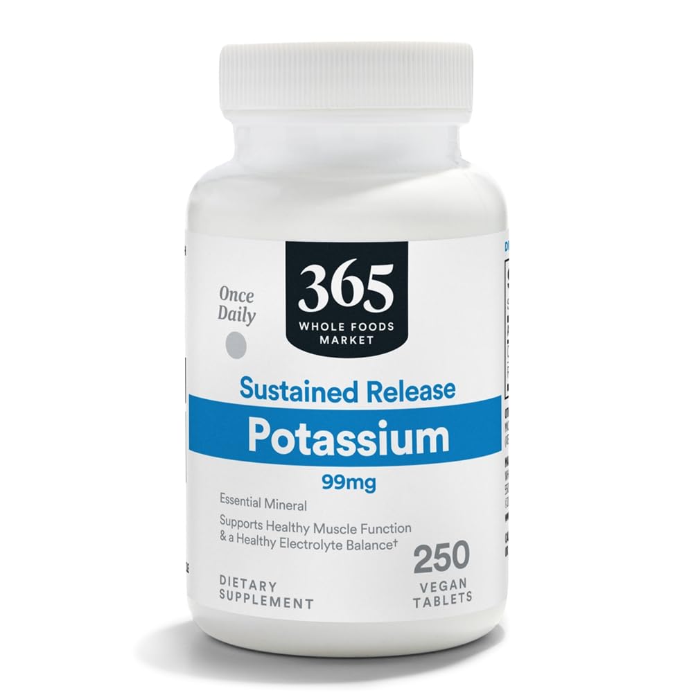 365 von Whole Foods Market, Sustained Release Potassium 99mg, Vegan, 250 Tabletten