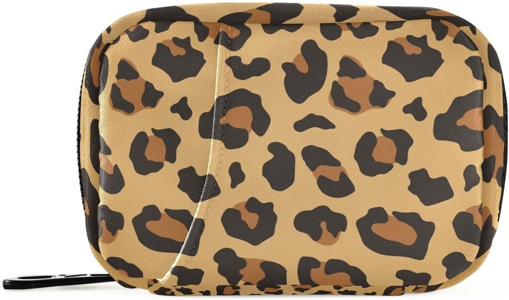 Leopard Imprimer Pill Box 7 Day Pill Case Travel Pill Organizer Bag with Zipper Portable Weekly Vitamine Medicine Supporter Pouch Bag