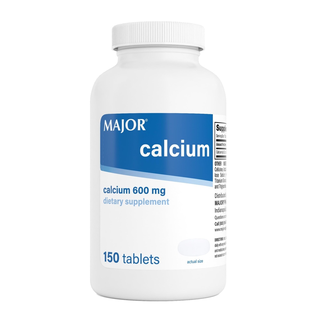 Major 600mg comprimés de calcium - Supplément de calcium - 150 Nombre (1 paquet)