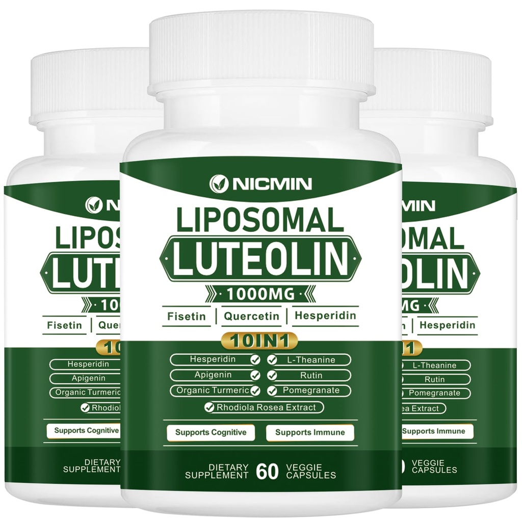 1000MG Lutéoline liposomique, absorption maximale, supplément de lutéoline potent 180 capsules