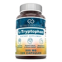 L-Tryptophane Supplément diététique - Suppléments de sommeil naturels avec 500 mg de L Tryptophane de forme libre - Circulation et soutien immunitaire 120 Capsules