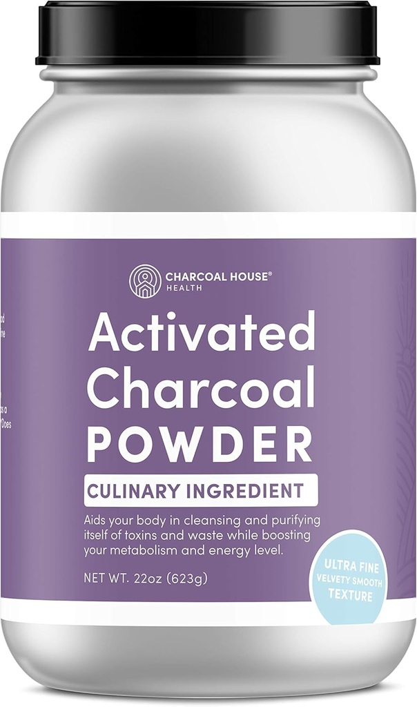 Ultra FINE Coconut Activated Charcoal Powder - Kulinarische und kosmetische Anwendungen, Velvety Smooth Texture für Smoothies, Eiscremes, Gebäck, Seifen, Ultra Fine für ein weiches Finish, kein Grit!